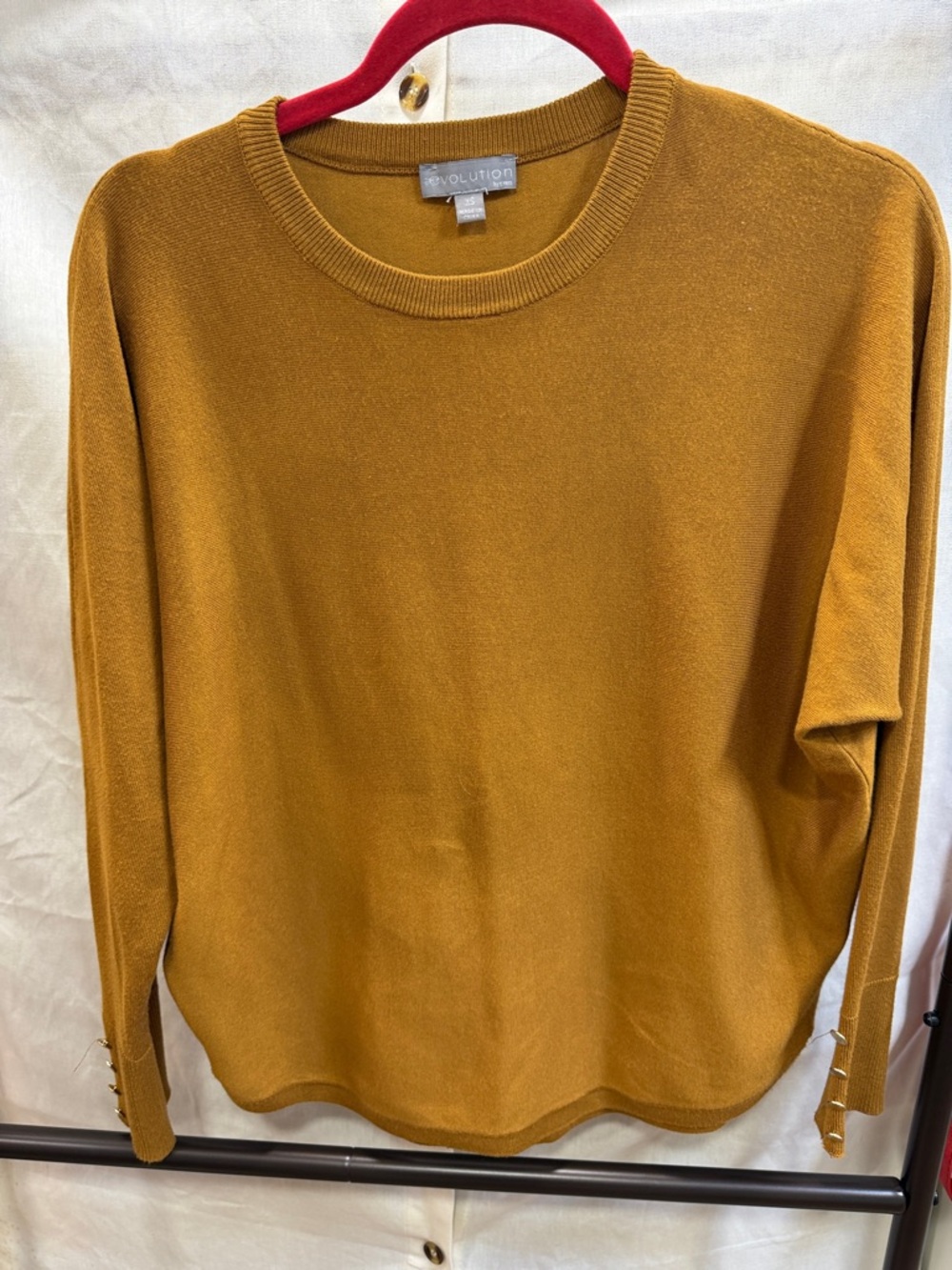 Revolution Women’s Mustard Crew Neck Sweater